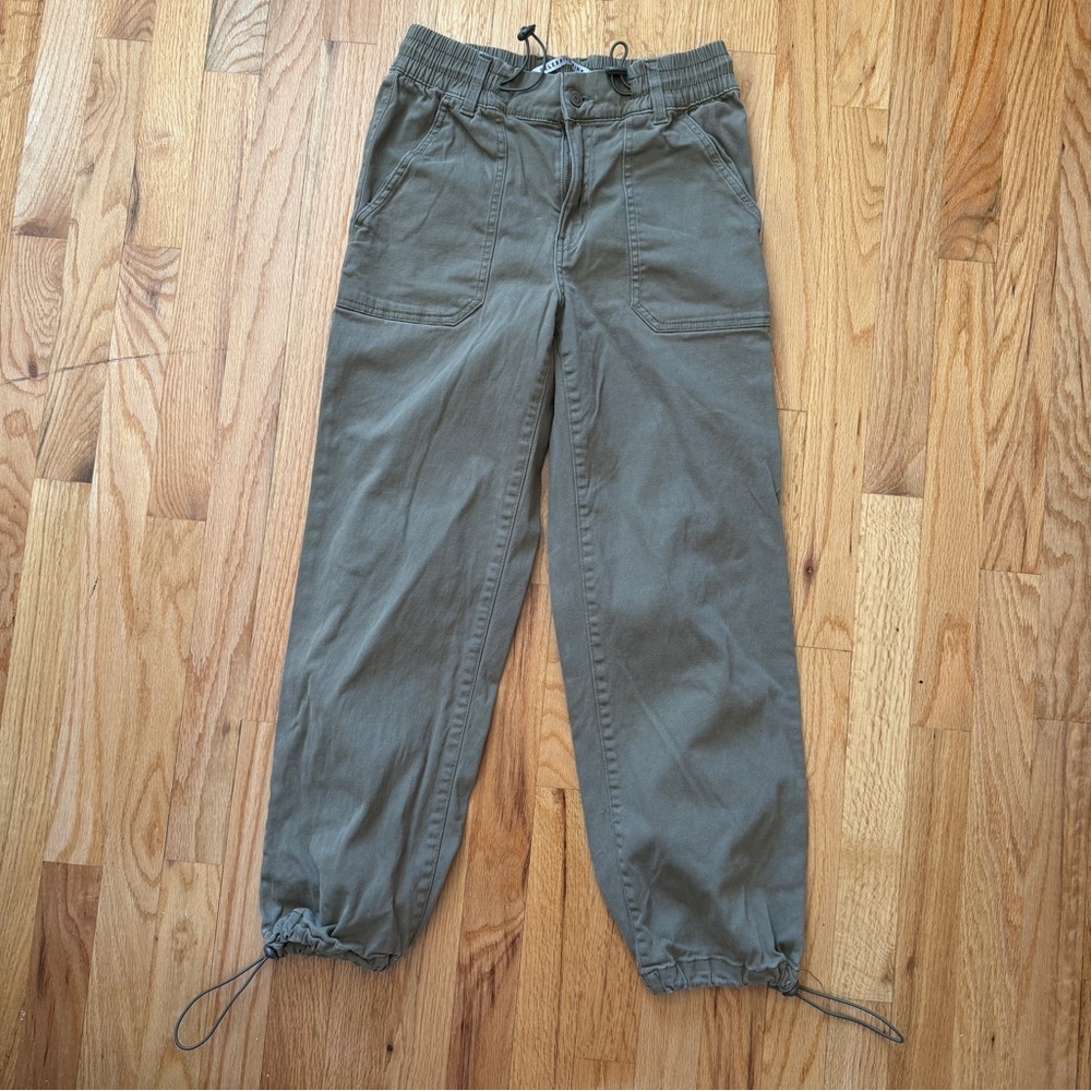 Celebrity Pink Utility Jogger Pants S Olive Green Cotton Blend Adjustable Waist